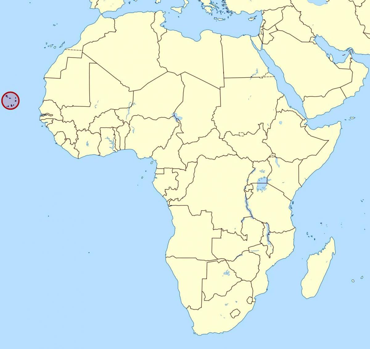 ramani ya Cape Verde ramani ya eneo
