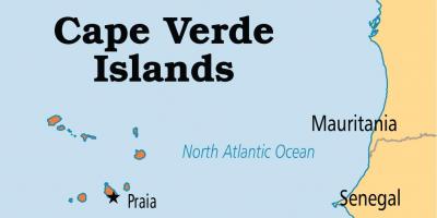 Ramani ya kuonyesha ramani ya Cape Verde islands